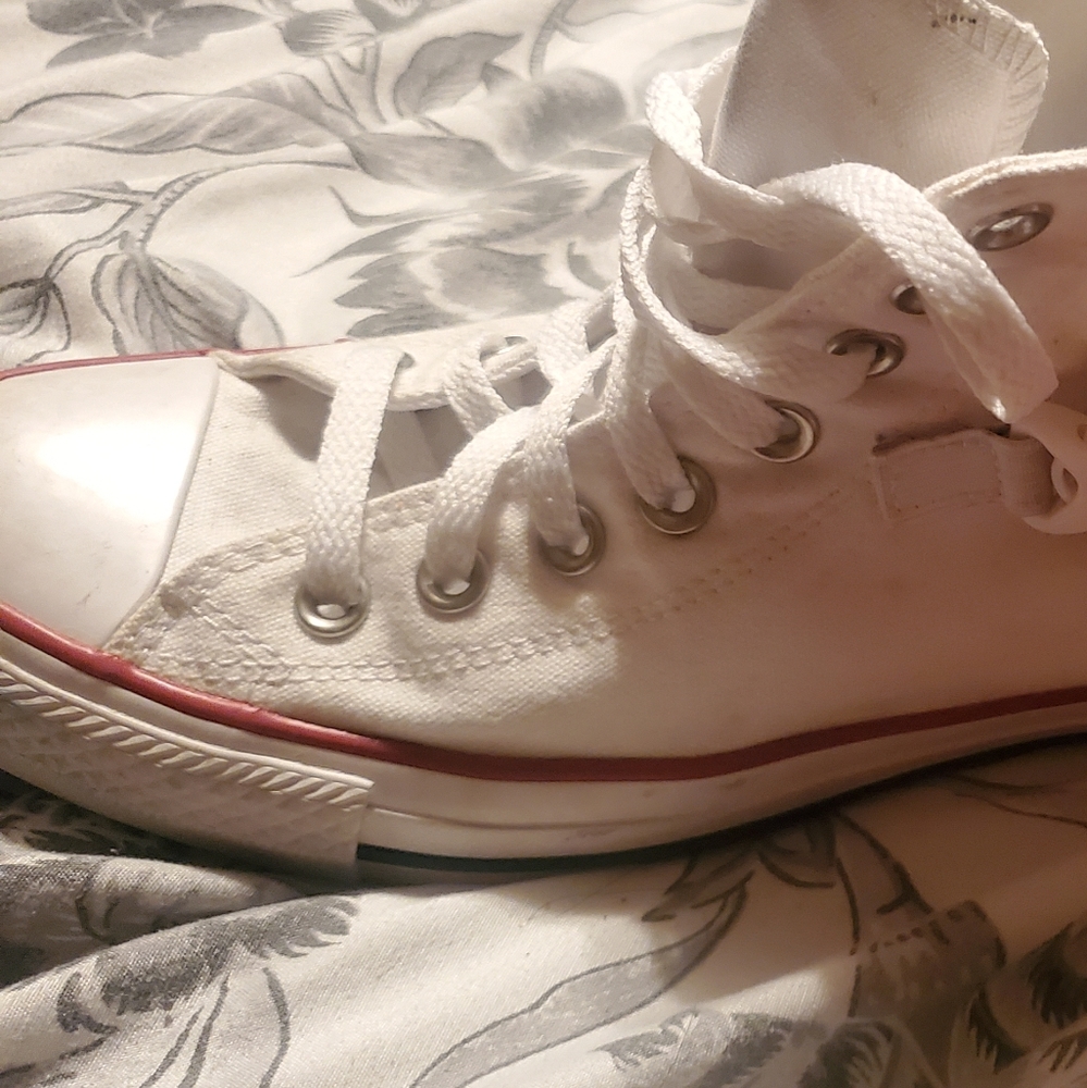 White Converse with Pink Fanny Pack